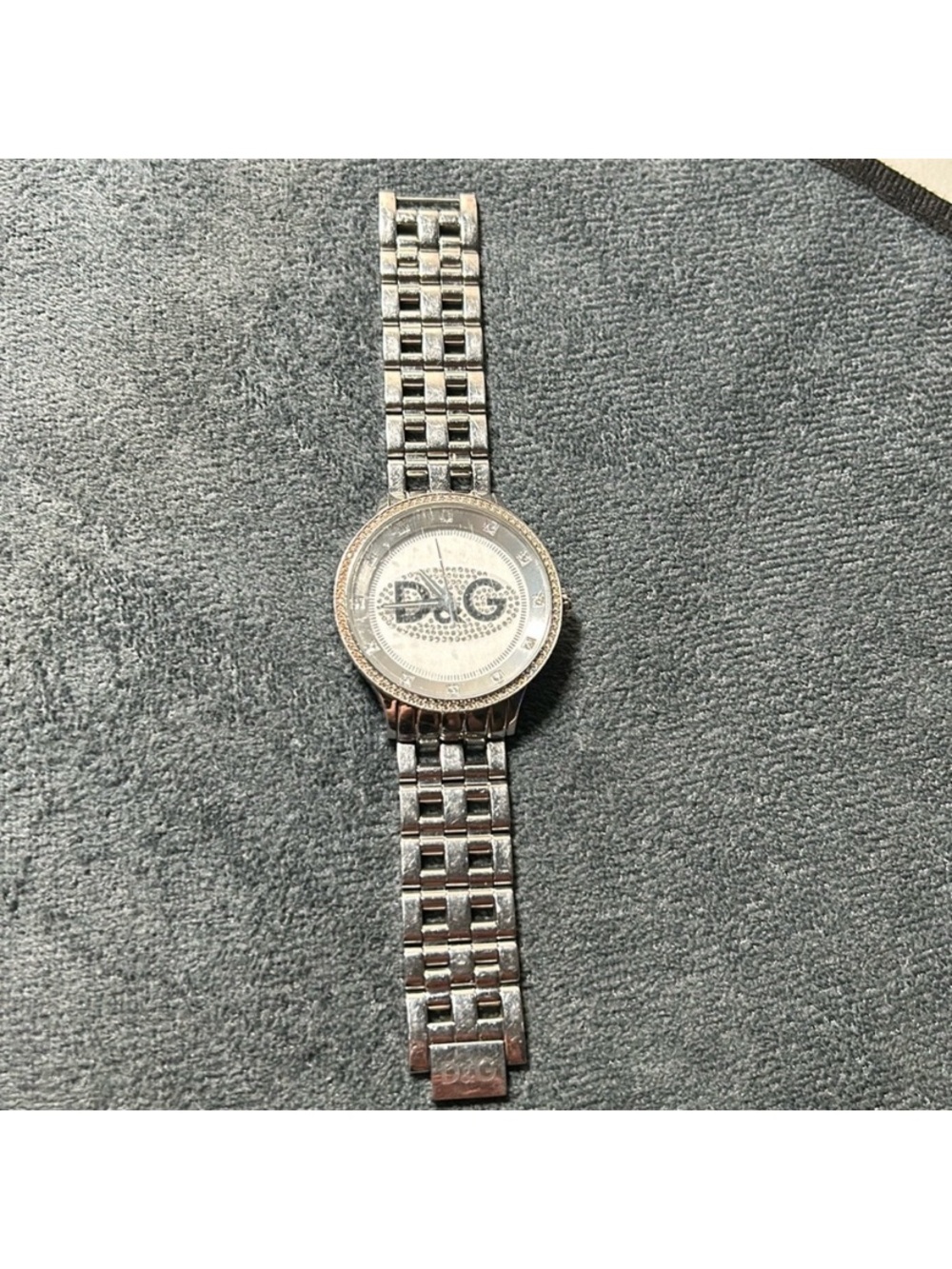 D&G unisex Silver Logo Bracelet Watch
